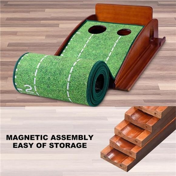 Indoor Putting Green with Ball Return, Golf Practice Training EquipmentPutting - Picture 4 of 7